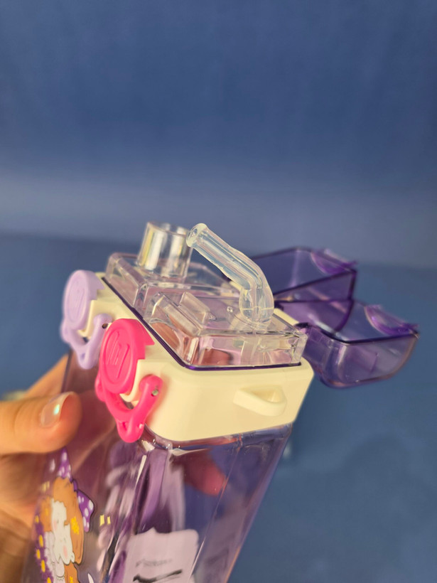 قمقمه کودک نیدار فانتزی نشکن طرح خرگوش با بند رودوشی اورجینال | بطری آب BPA-Free کودک