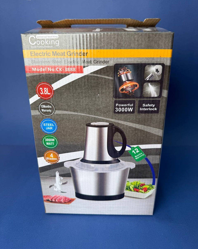 خردکن برقی کوکینگ مدل CK-3888 اورجینال | 3000 وات و کاسه 3.8 لیتری