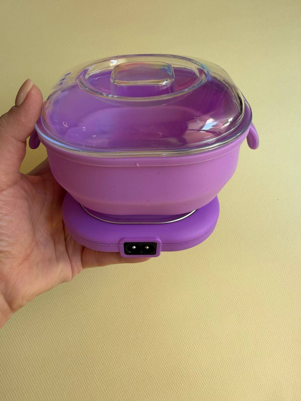 دستگاه ذوب وکس سیلیکونی تاشو Wax Warmer اورجینال | موم گرمکن ۴۰۰ میلیلیتری ۱۰۰ وات