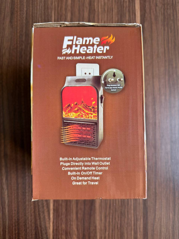 مینی هیتر برقی پریزی 1000 وات مدل Flame Heater (طرح شومینه + ریموت کنترل)