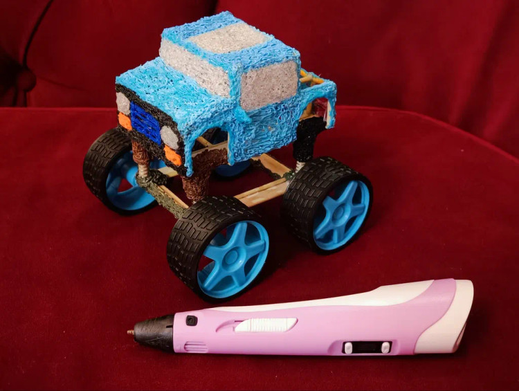 قلم طراحی سه بعدی مدل 3D PEN-2 اورجینال | نمایشگر دار با تنظیم سرعت و پشتیبانی از فیلامنت PLA و ABS